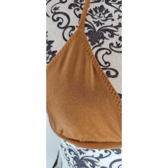 SAME LOS ANGELES BIKINY WOMENS Triangle Top Bronze SZ XSmall - Picture 6 of 7